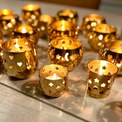 Messingstager til fyrfadslys - assorterede