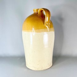 Saltglaserede krukker - sennepsfarvede