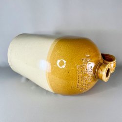 Saltglaserede krukker - sennepsfarvede