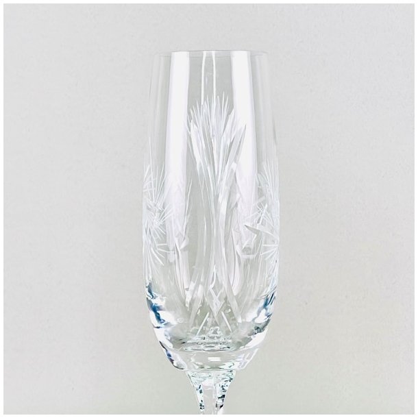Champagneglas - krystal, stjerne (5 stk)
