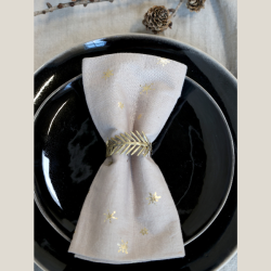 Stofservietter m/guldstjerner (st a' 4 stk)