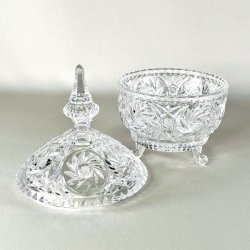 Bonbonniere - krystal med spir, XL