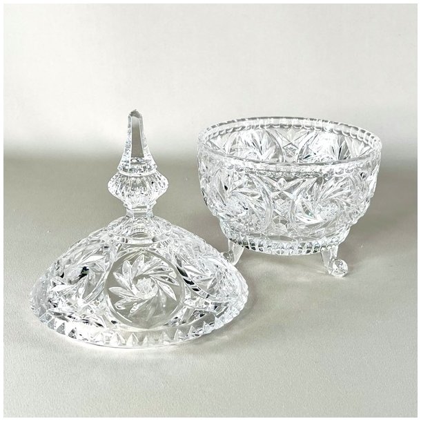 Bonbonniere - krystal med spir, XL