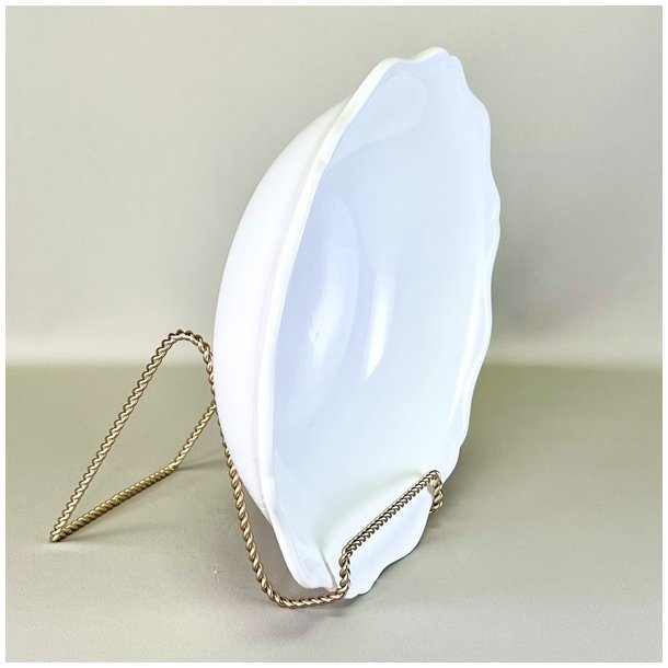 Salatskl - hvid med blgende kant