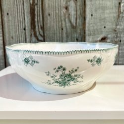 Stor serveringsskl - grnt mnster, Boch Frres