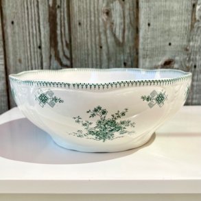 Stor serveringsskl - grnt mnster, Boch Frres