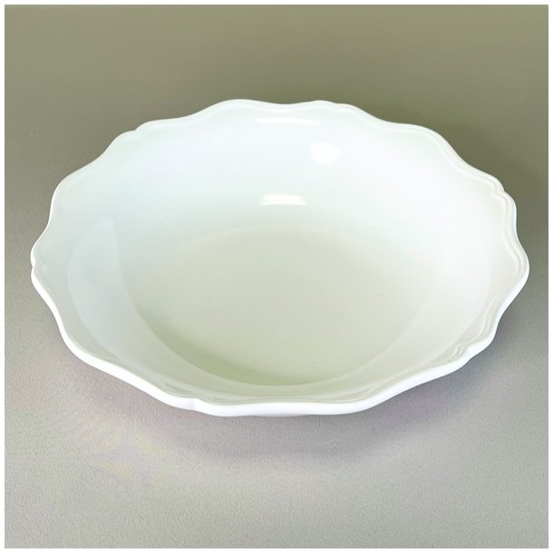 Salatskl - hvid med blgende kant