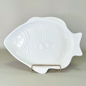 Fiskefad - stort, hvid porceln 