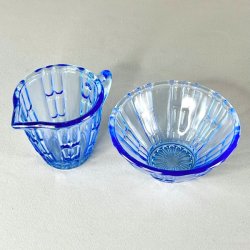 Sukker og flde st - blt glas