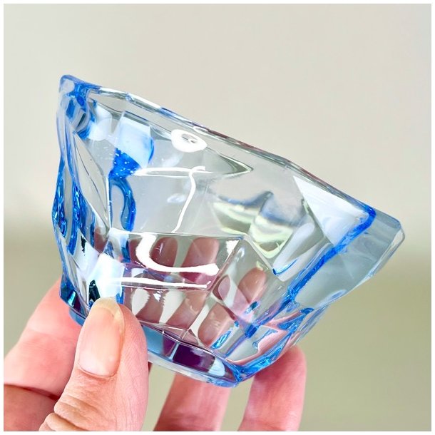 Sukker og flde st - lyseblt glas