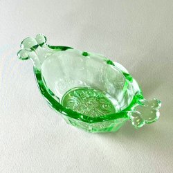 Sukker og flde st - grnt glas 