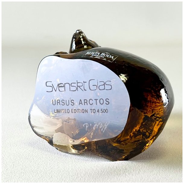 Glasfigur - Kosta Boda for WWF, bjrn