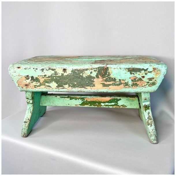 Skammel - rustik, grn