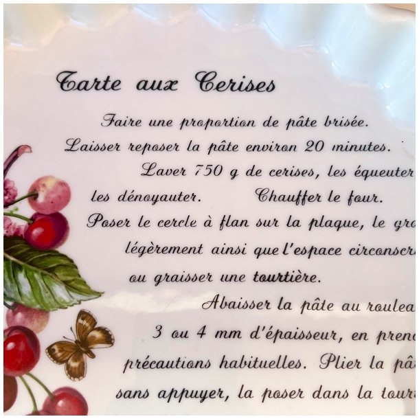 Trtefad - fransk m/kirsebr