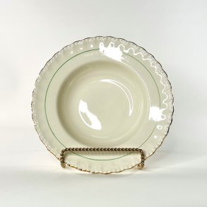 Tallerken dyb �25 - engelsk fajance, Grindley Cream Petal