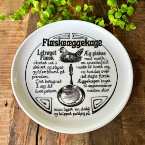 Tallerken med opskrift p flskeggekage, Langenthal 