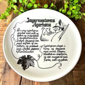 Tallerken med opskrift p jgermesterens agerhne