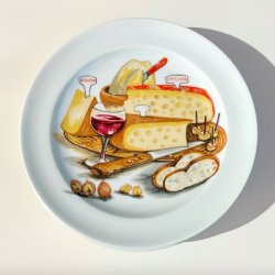 Ostetallerken (st a' 3 stk) - fransk m/forskellige oste 