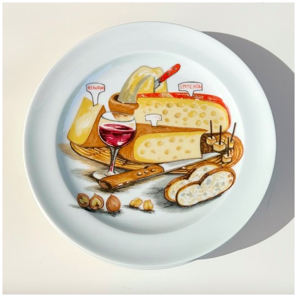 Ostetallerken (st a' 3 stk) - fransk m/forskellige oste 