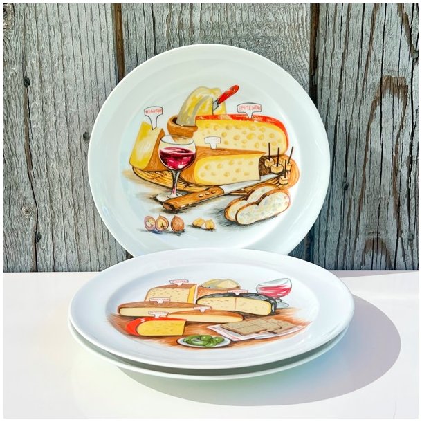 Ostetallerken (st a' 3 stk) - fransk m/forskellige oste 