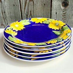 Tallerkener (5 stk) - Provence m/solsikker