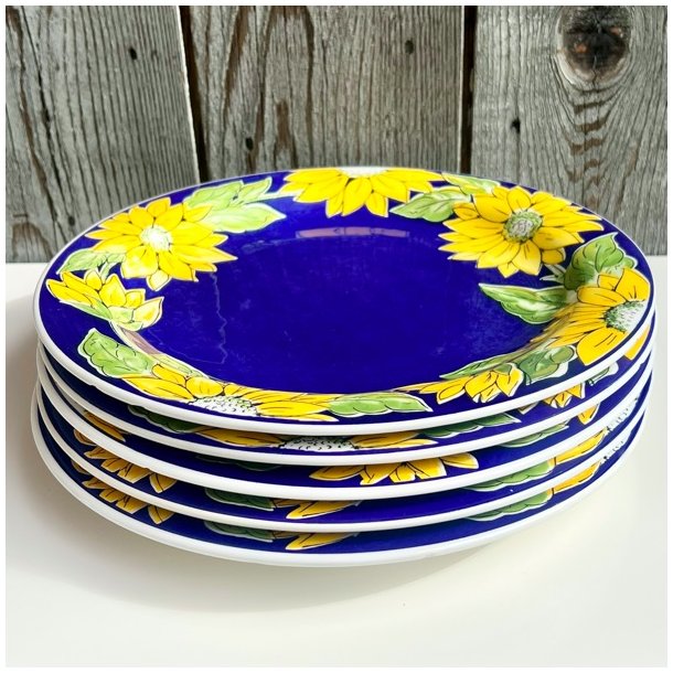 Tallerkener (5 stk) - Provence m/solsikker