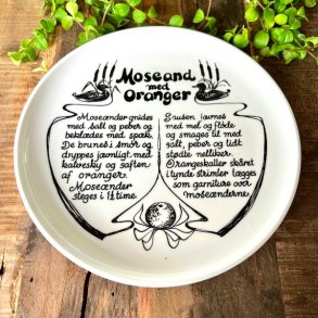 Tallerken med opskrift p� moseand, Langenthal 