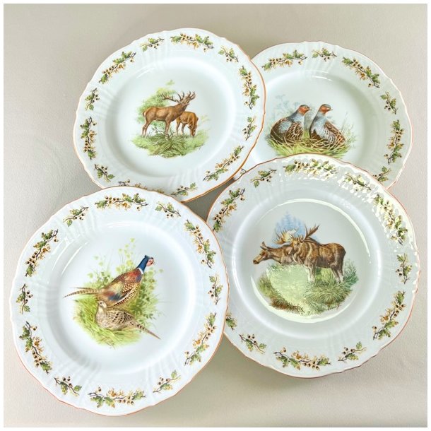 Woodland Manor - middagstallerkener (4 stk samlet) 