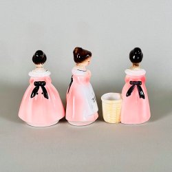 Enesco piger - salt/peber, vintage