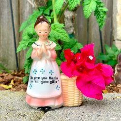 Enesco piger - salt/peber, vintage