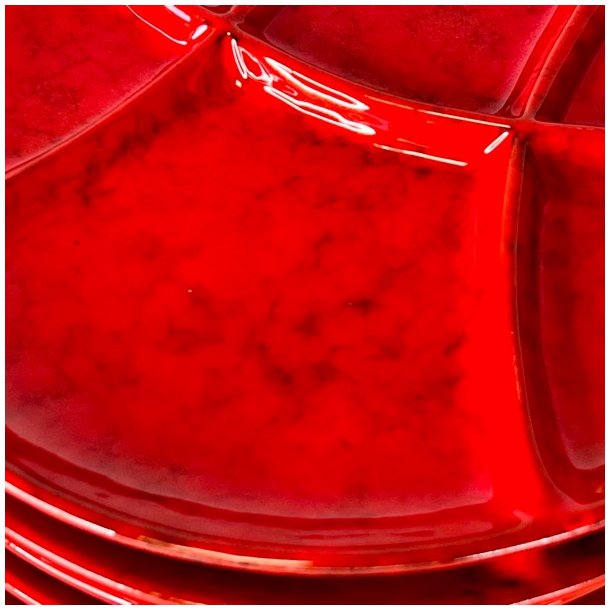 Fonduetallerken - rd 