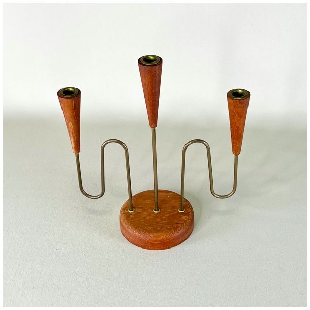 Lysestage - teak, trio