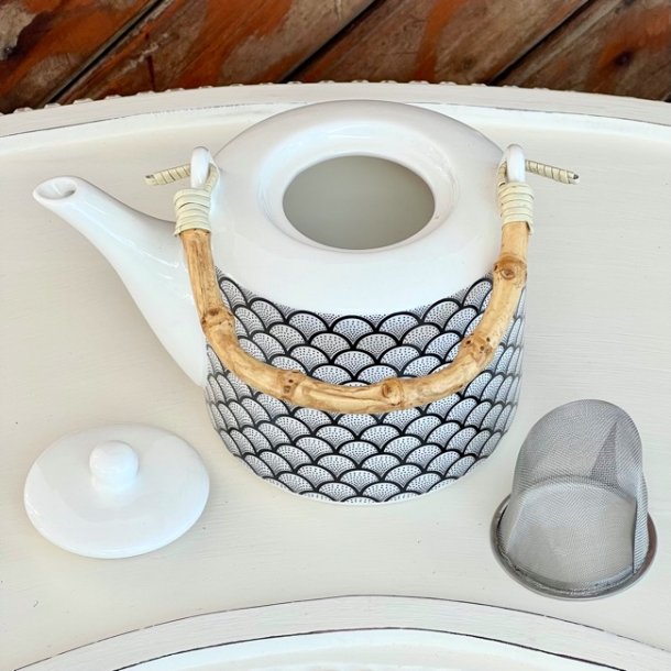 Tekande med bambushank og te-si