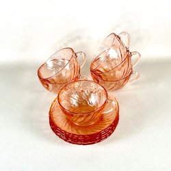 Tekop (5 st) - lyserd med swirl