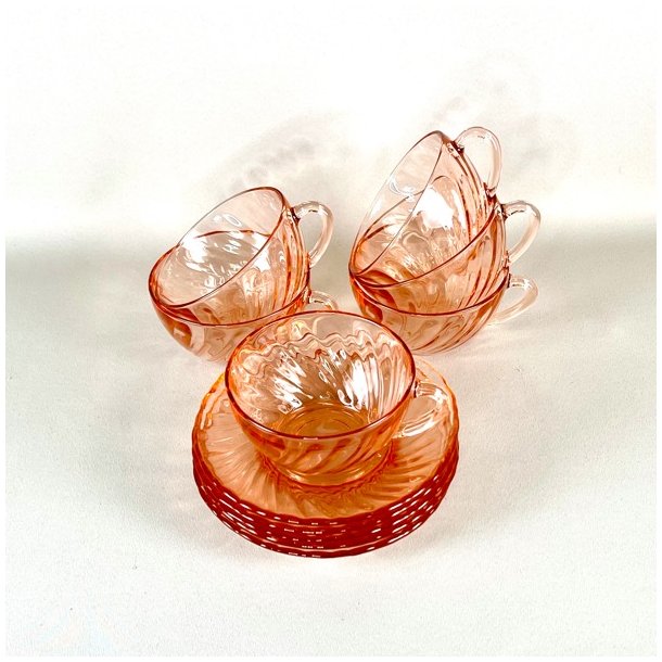 Tekop (5 st) - lyserd med swirl