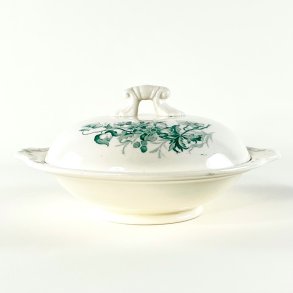 Terrin med lg - grn blomst