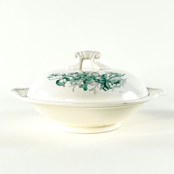 Terrin med lg - grn blomst