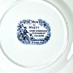 Tallerken 'Myotts The Hunter', engelsk Staffordshire porceln 