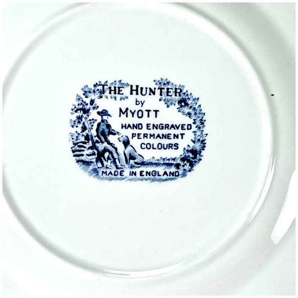 Tallerken 'Myotts The Hunter', engelsk Staffordshire porceln 