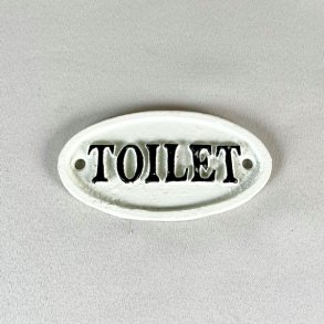 Toiletskilt i smedejern