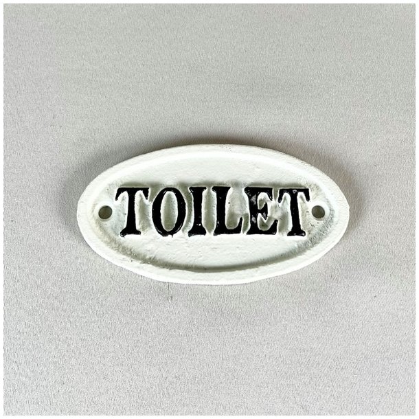 Toiletskilt i smedejern