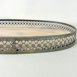 Rustik bakke i tr m/metal kant