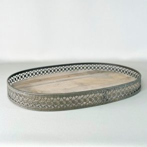 Rustik bakke i tr m/metal kant