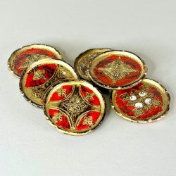 Glasbrik - dekoreret tr (st a' 6 stk) 