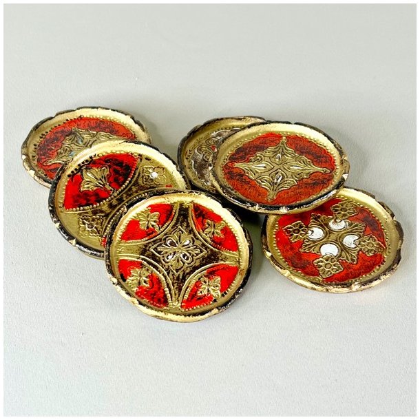 Glasbrik - dekoreret tr (st a' 6 stk) 