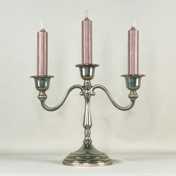 Trearmet lysestage - slv