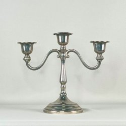 Trearmet lysestage - slv