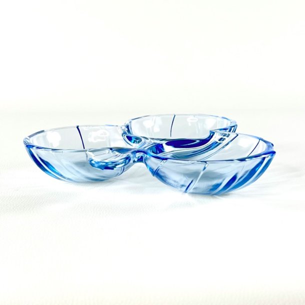 Glasskl treklver - azurblt glas 