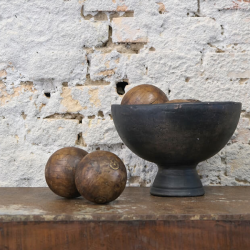 Trkugler til deko - brun