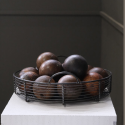 Trkugler til deko - brun